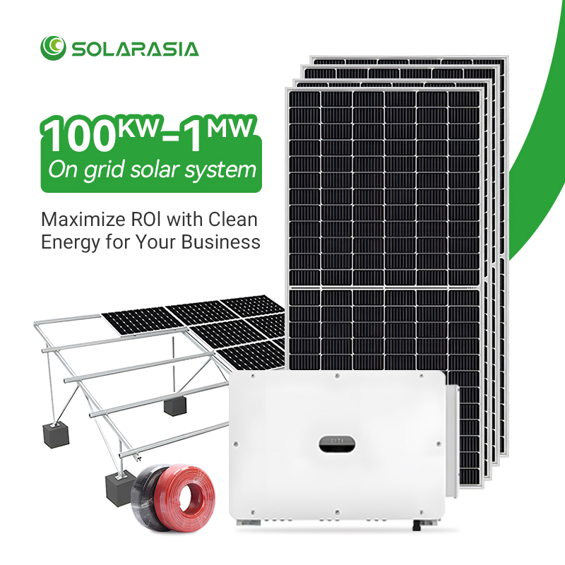 100KW 250KW 1MW Three Phase On Grid Solar Panel System