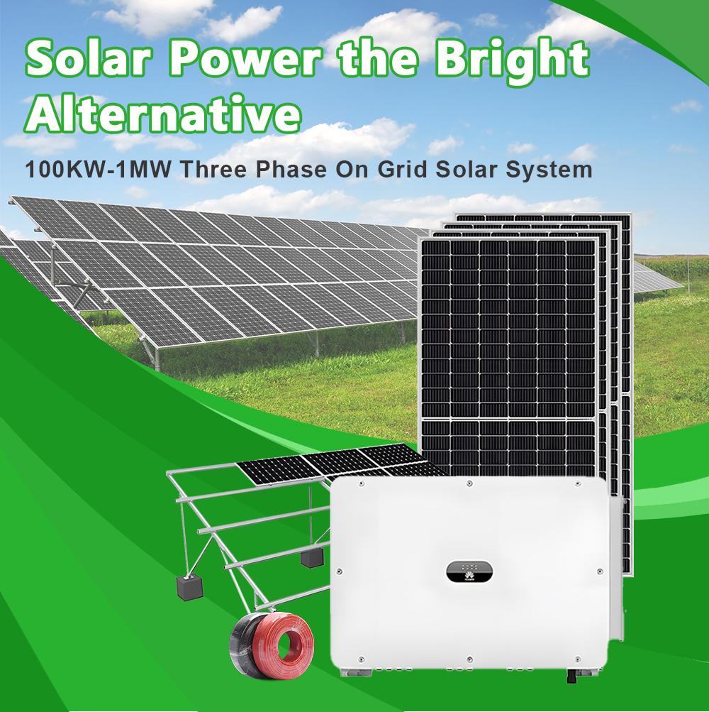 100KW 250KW 1MW Three Phase On Grid Solar Panel System
