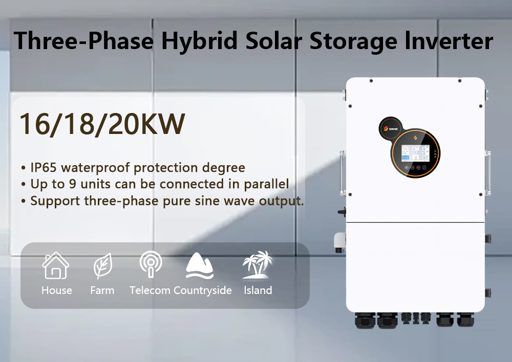 Chinese Hybrid Solar Power Inverters SRNE 16 Kw 18Kw 20 Kw Solar Inverter