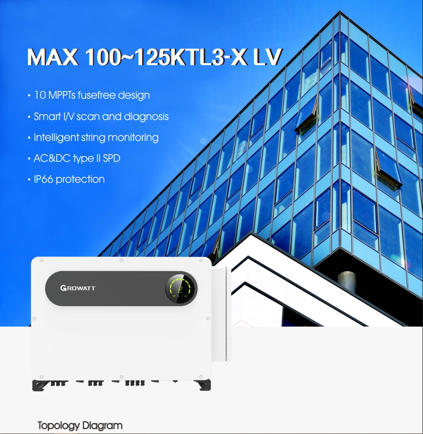 Growatt Solar Inverter On Grid Inverter 100 Kw 120Kw 125Kw Solar Inverters Growatt Solar Inverter On Grid Inverter 100 Kw 120Kw 125Kw Solar Inverters