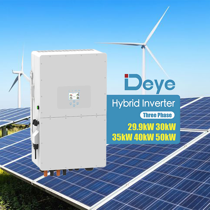 EU Deye High Voltage 3 Phase Solar Energy Inverter 30kw 35kw IP65 Hybrid Solar Power Inverter for Solar Panel System