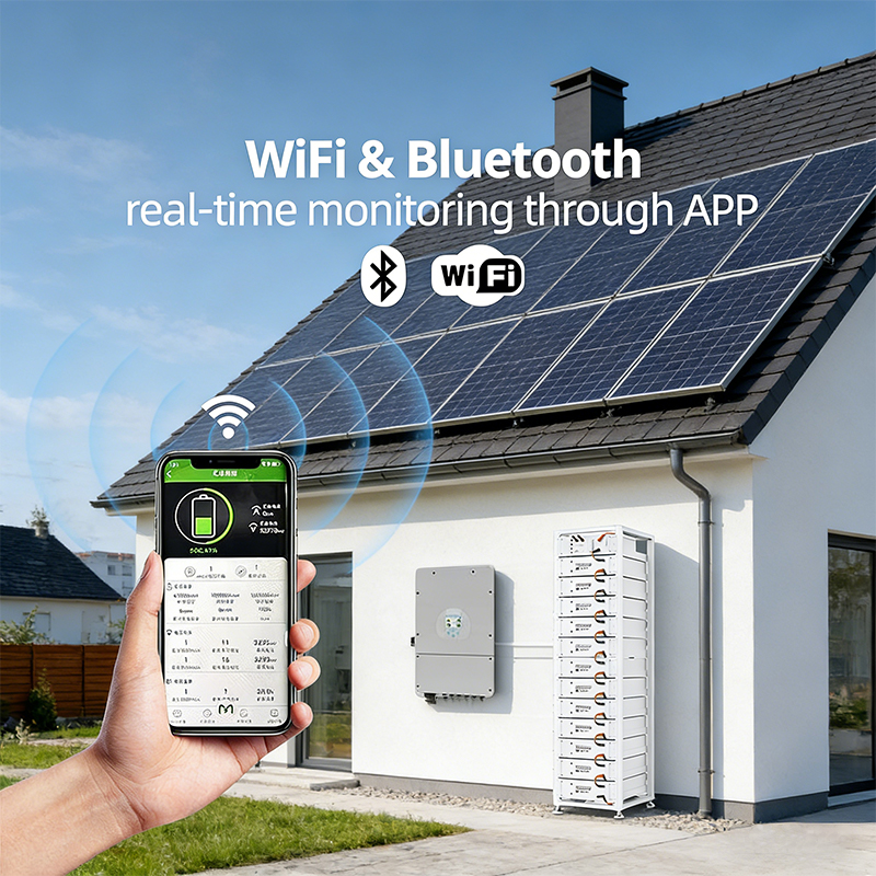 Rechargeable Batterie Lithium Rack 51.2V 102.4V 50Ah 100Ah 200Ah 6000 Deep Cycle Life Lithium Rack Battery Cabinet for Home