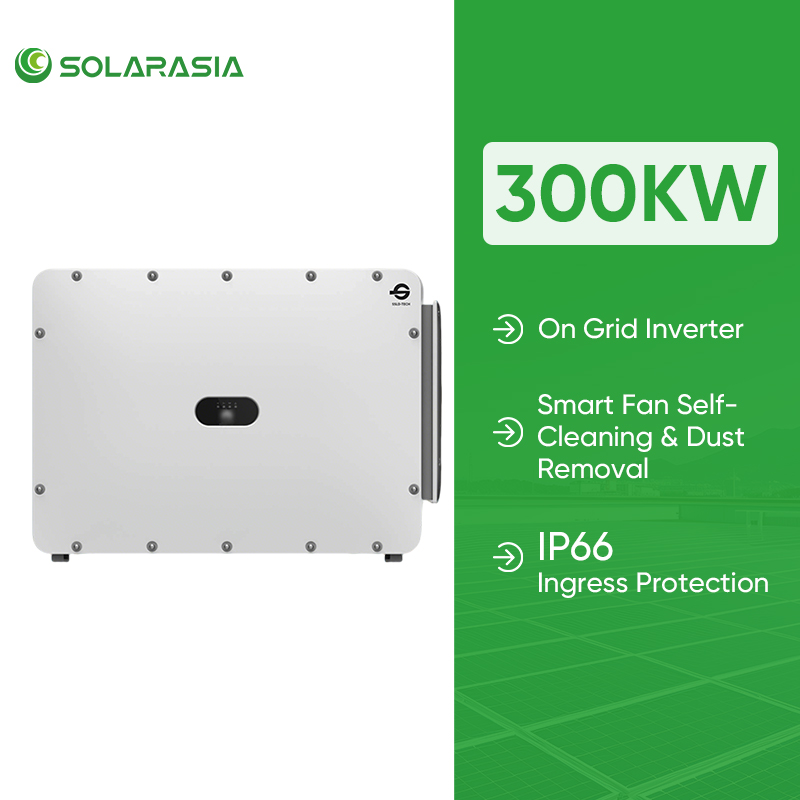 High Efficiency on Grid Three Phase Solar Inverter 300kw Grid Tie High Voltage Industrial Solar Inverter for High Capacity