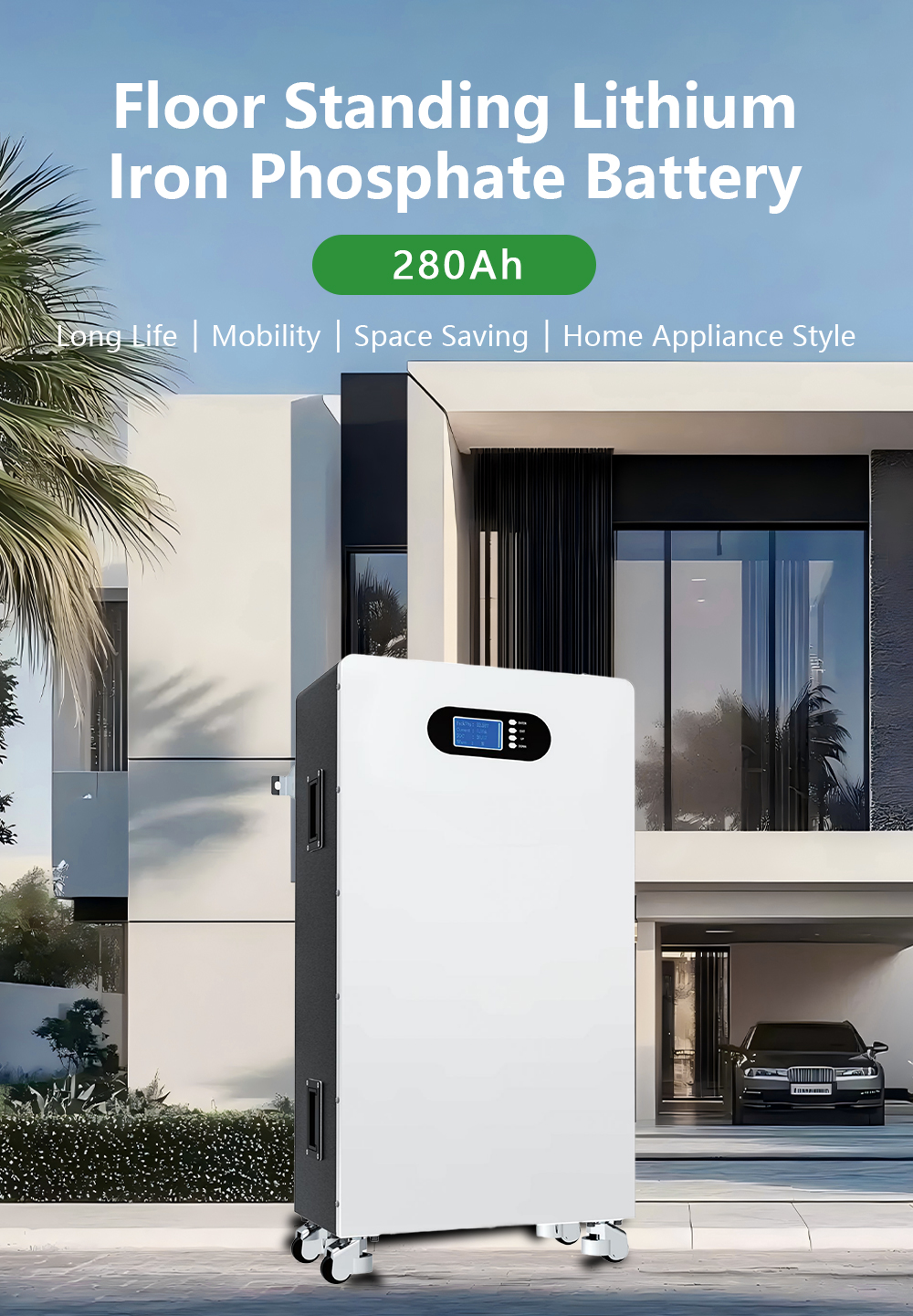 Rechargeable Lithium Iron Phosphate Batteries 51.2V 280ah Deep Cycle Lithium Ion Battery Pack for Solar System