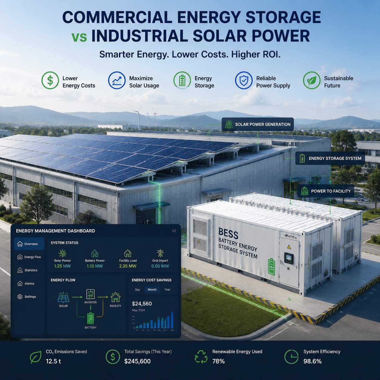 Commercial energy storage system versus industrial solar power comparison Commercial energy storage system versus industrial solar power comparison