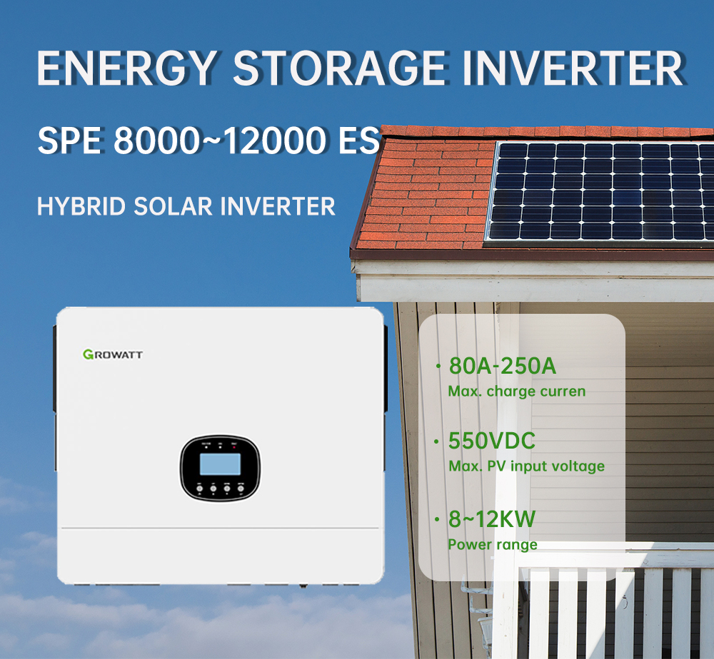 Growatt Hybrid Solar Inverter 8KW 10KW 12KW Single Phase Dual Mppt Pure Sine Wave Low Voltage Solar Inverters for Home Growatt Hybrid Solar Inverter 8KW 10KW 12KW Single Phase Dual Mppt Pure Sine Wave Low Voltage Solar Inverters for Home