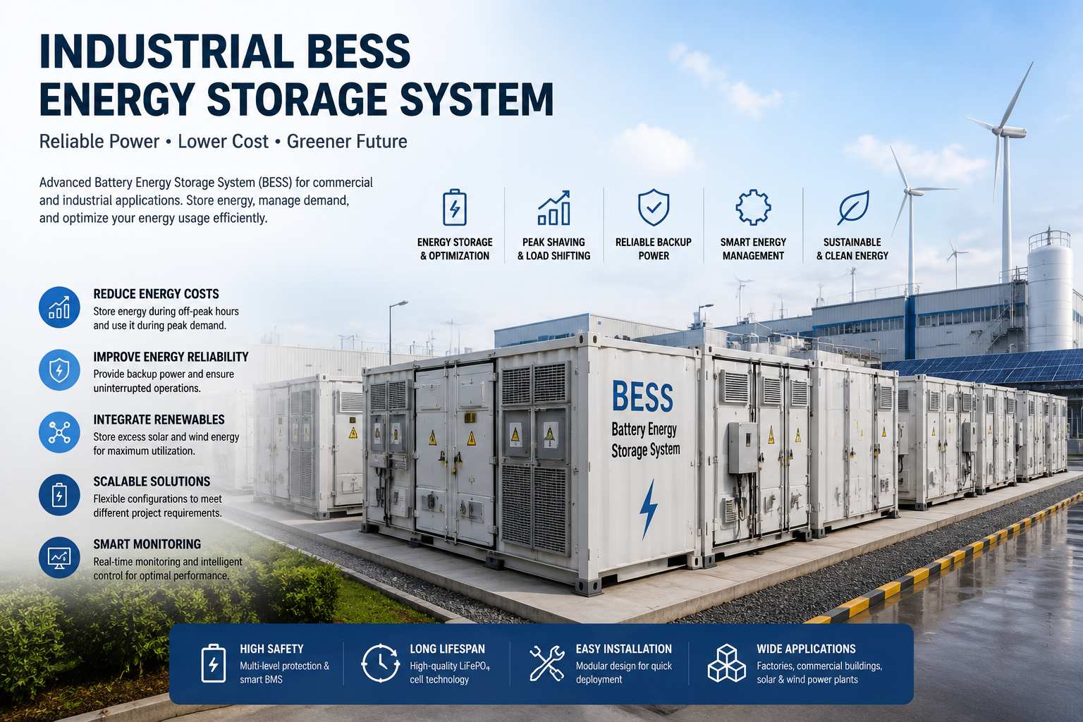 Industrial battery energy storage system