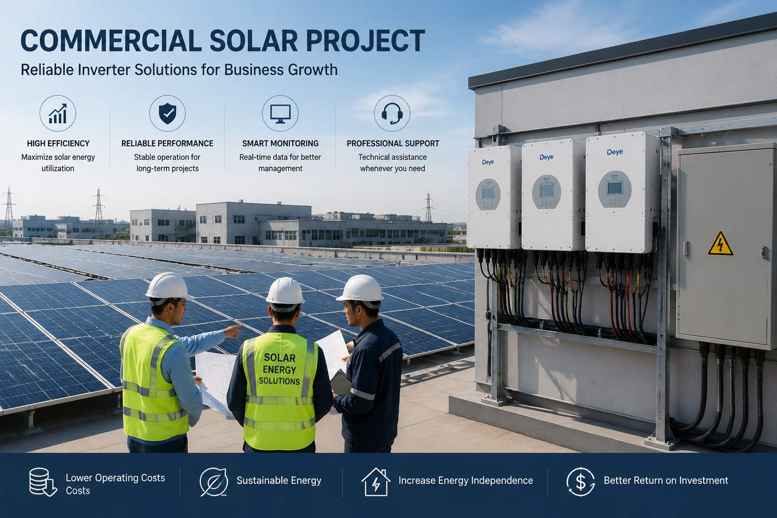 Commercial solar project with inverter system Commercial solar project with inverter system