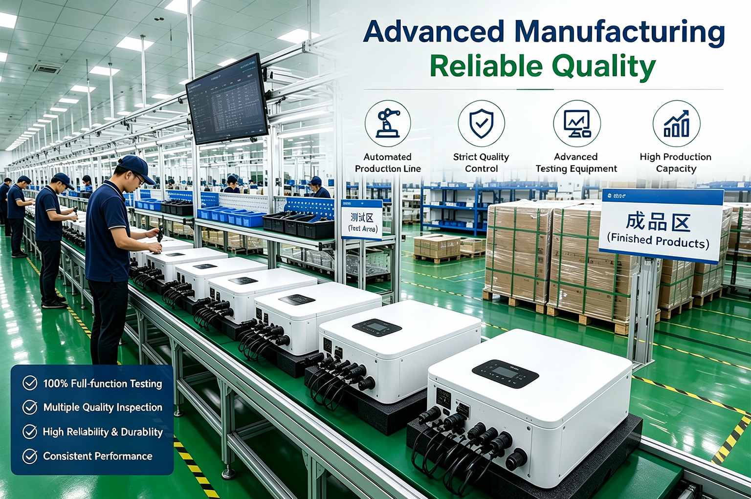 Solar inverter manufacturing factory and production capability Solar inverter manufacturing factory and production capability
