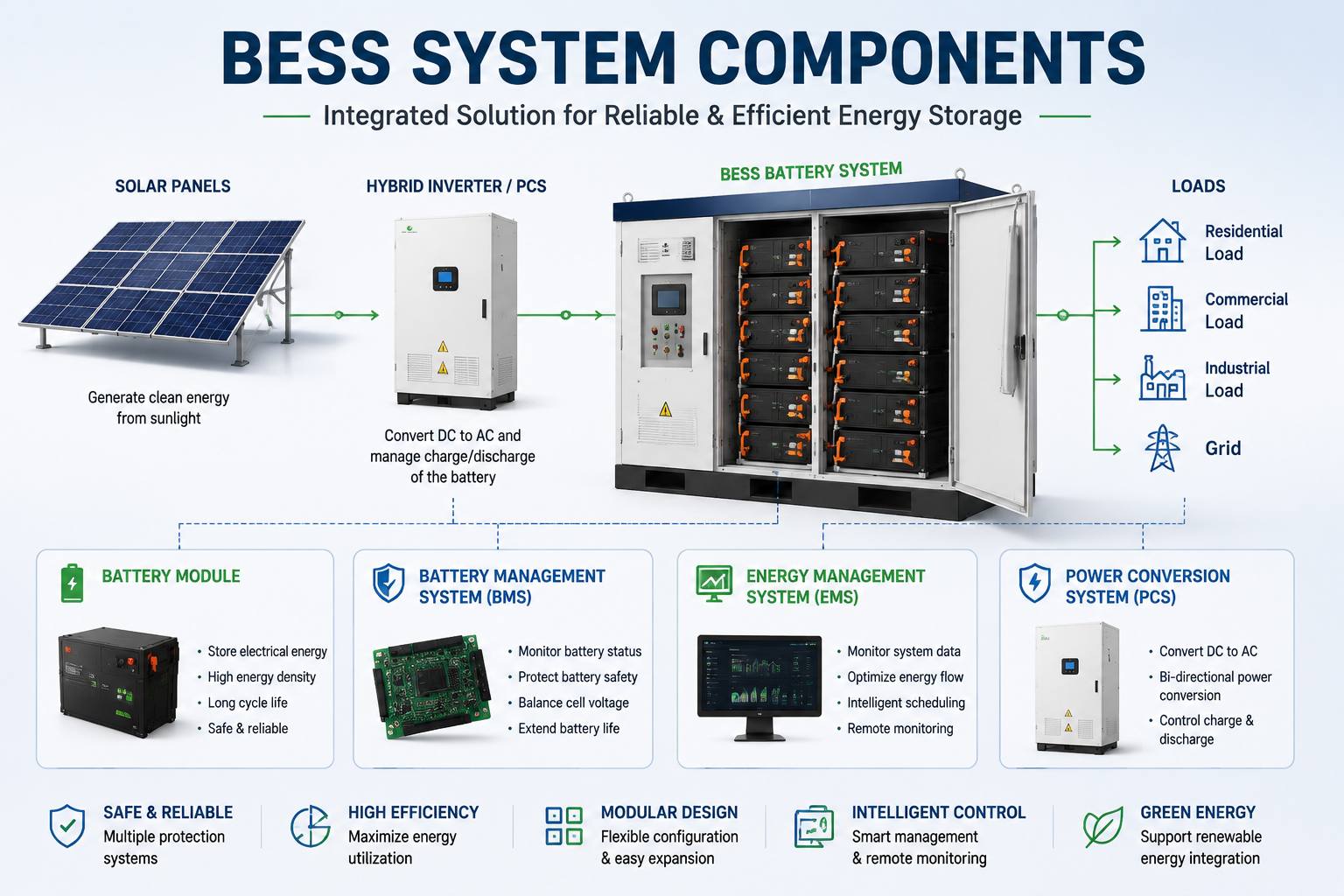Main components of battery energy storage system BESS Main components of battery energy storage system BESS