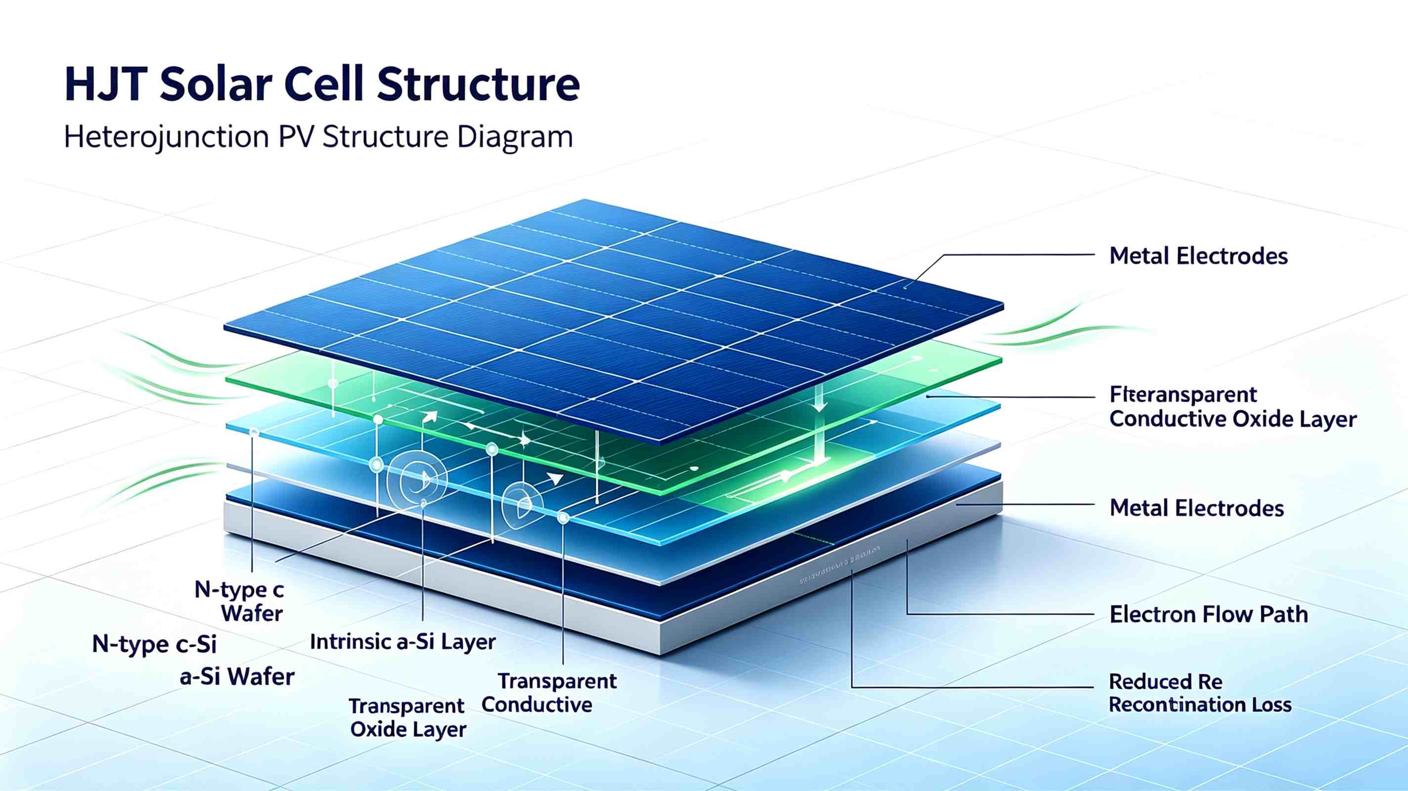HJT solar cell structure and heterojunction technology explanation