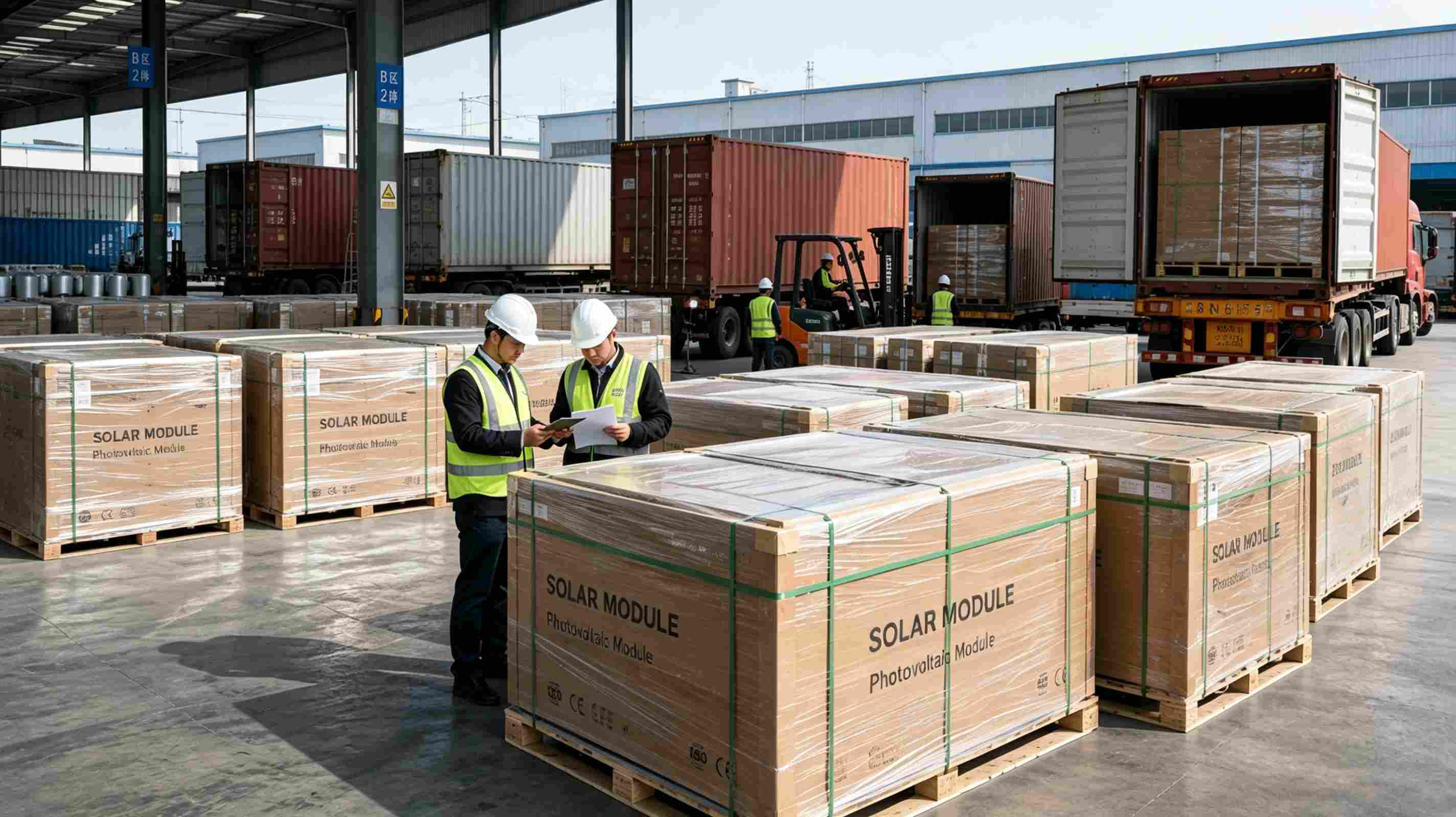 Solar panel supplier warehouse and international logistics Solar panel supplier warehouse and international logistics
