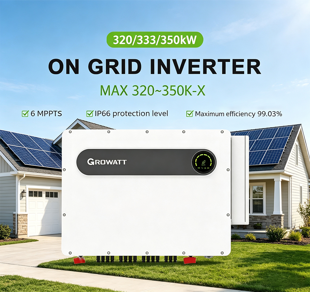 320kW 330kW 350kW Growatt Commercial Solar Inverter IP66 High Voltage Three Phase on Grid Solar Inverters for Solar Panel System 320kW 330kW 350kW Growatt Commercial Solar Inverter IP66 High Voltage Three Phase on Grid Solar Inverters for Solar Panel System