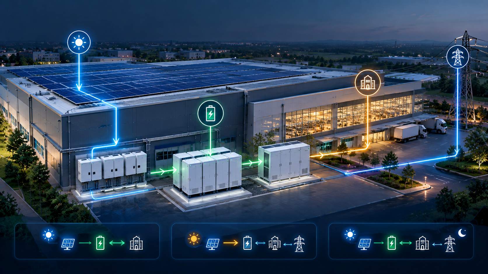 Commercial solar battery storage retrofit energy flow Commercial solar battery storage retrofit energy flow