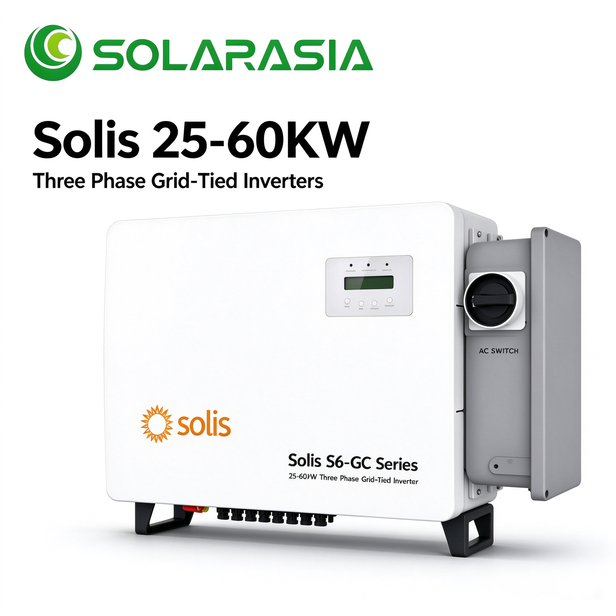 50KW 60KW Three Phase on Grid Solar Power Inverter Solis High Efficiency Residential Solar Inverter Grid Tie for Solar Panels