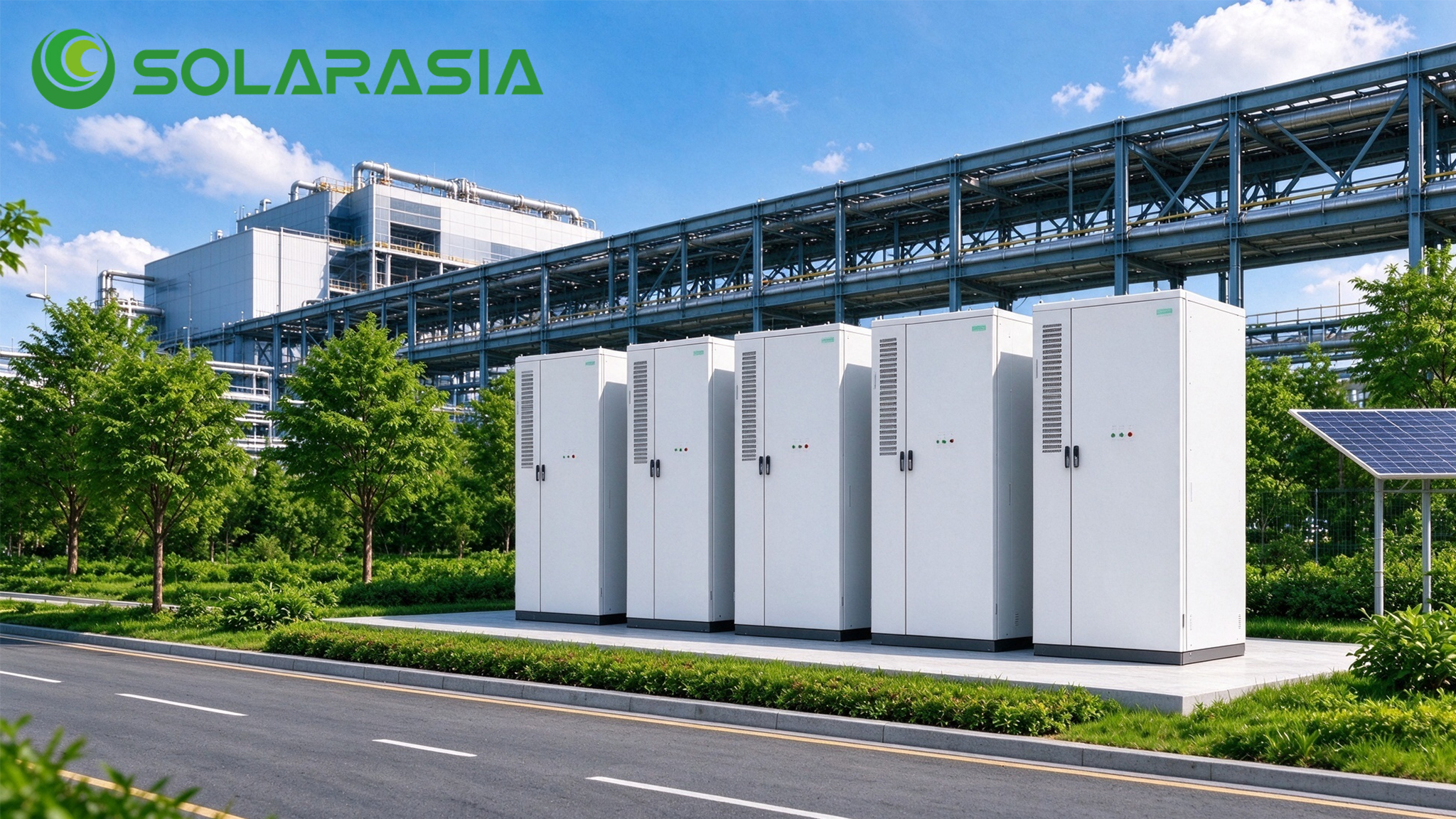 Commercial battery storage system for industrial energy projects